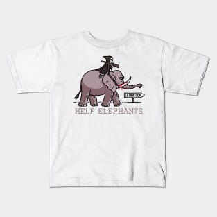 Help Elephants Kids T-Shirt